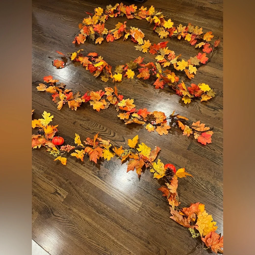 Autumn Leaf Garland - Orange and Yellow